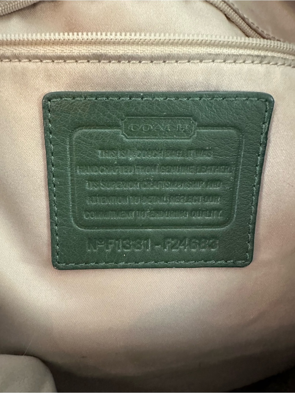 Coach Dark Emerald Forest Green Campbell Carryall - Picture 2 of 16